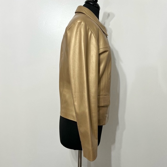Serrano 100% Leather Gold Jacket - Picture 3 of 12